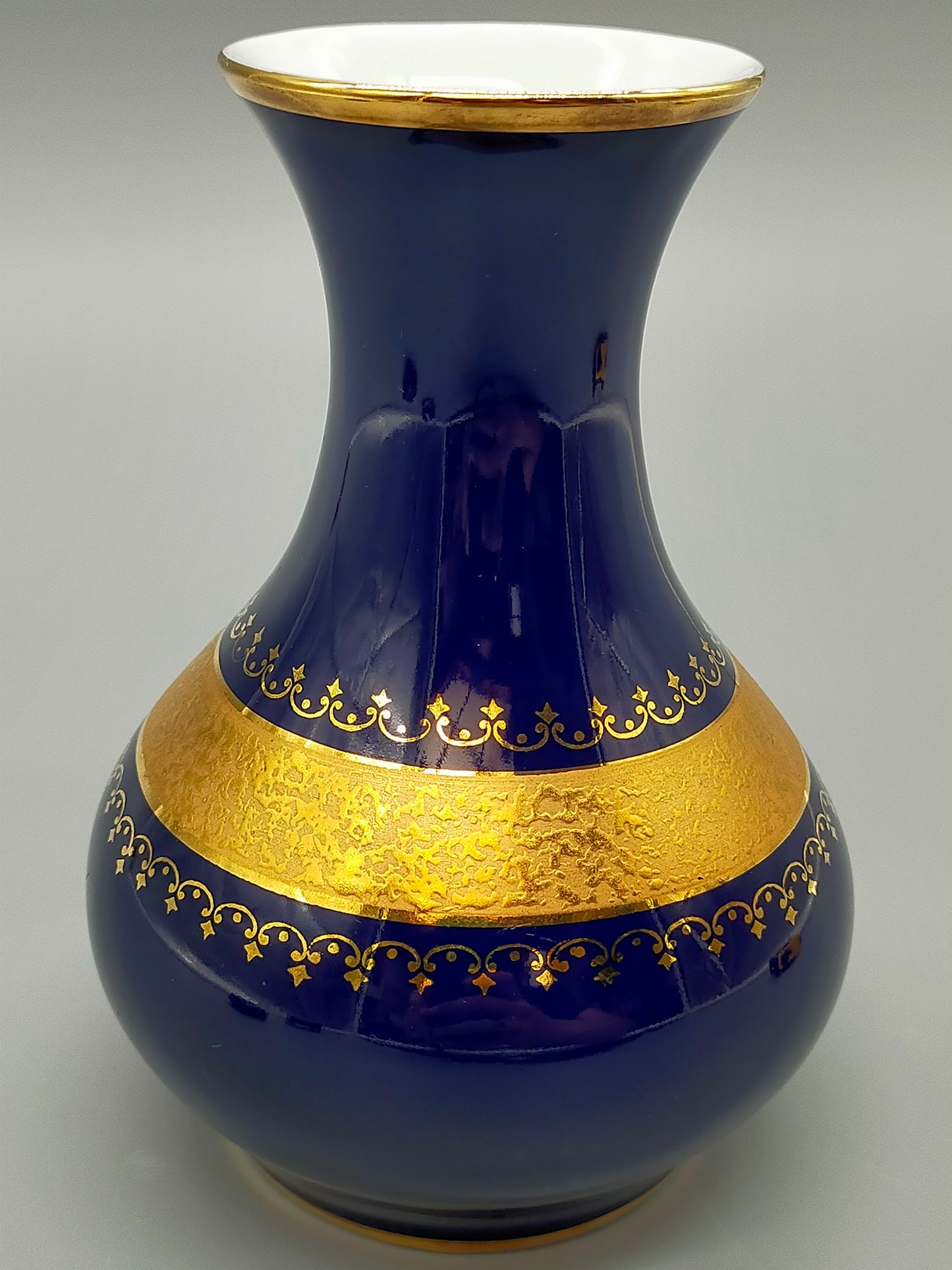 KPM Royal Bavaria Vase Echt Cobalt – Elegante Porzellan Vase mit Golddekor