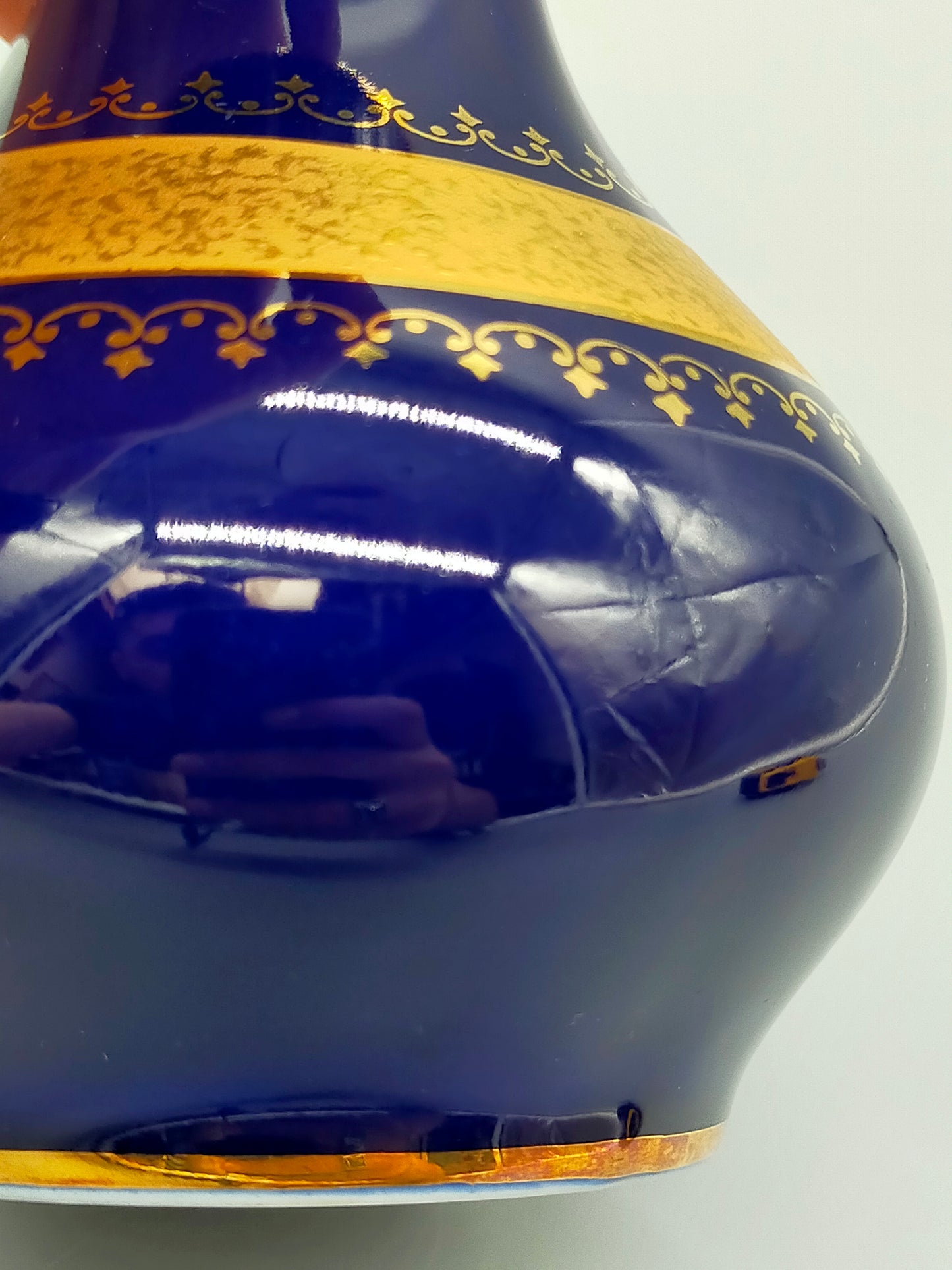 KPM Royal Bavaria Vase Echt Cobalt – Elegante Porzellan Vase mit Golddekor
