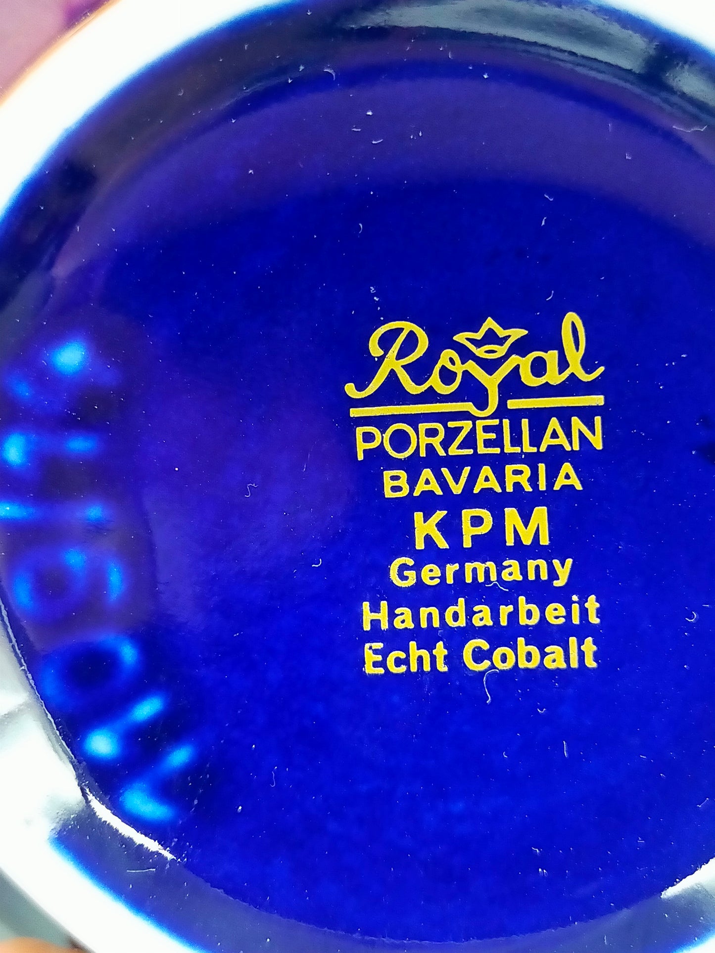 KPM Royal Bavaria Vase Echt Cobalt – Elegante Porzellan Vase mit Golddekor