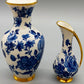 Elegantes Kronach Porzellan Vasen Set Delft Blau Weiß Dekor