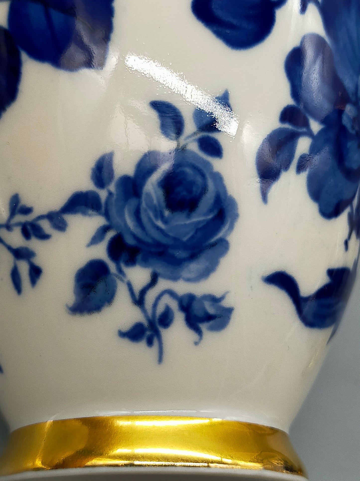 Elegantes Kronach Porzellan Vasen Set Delft Blau Weiß Dekor