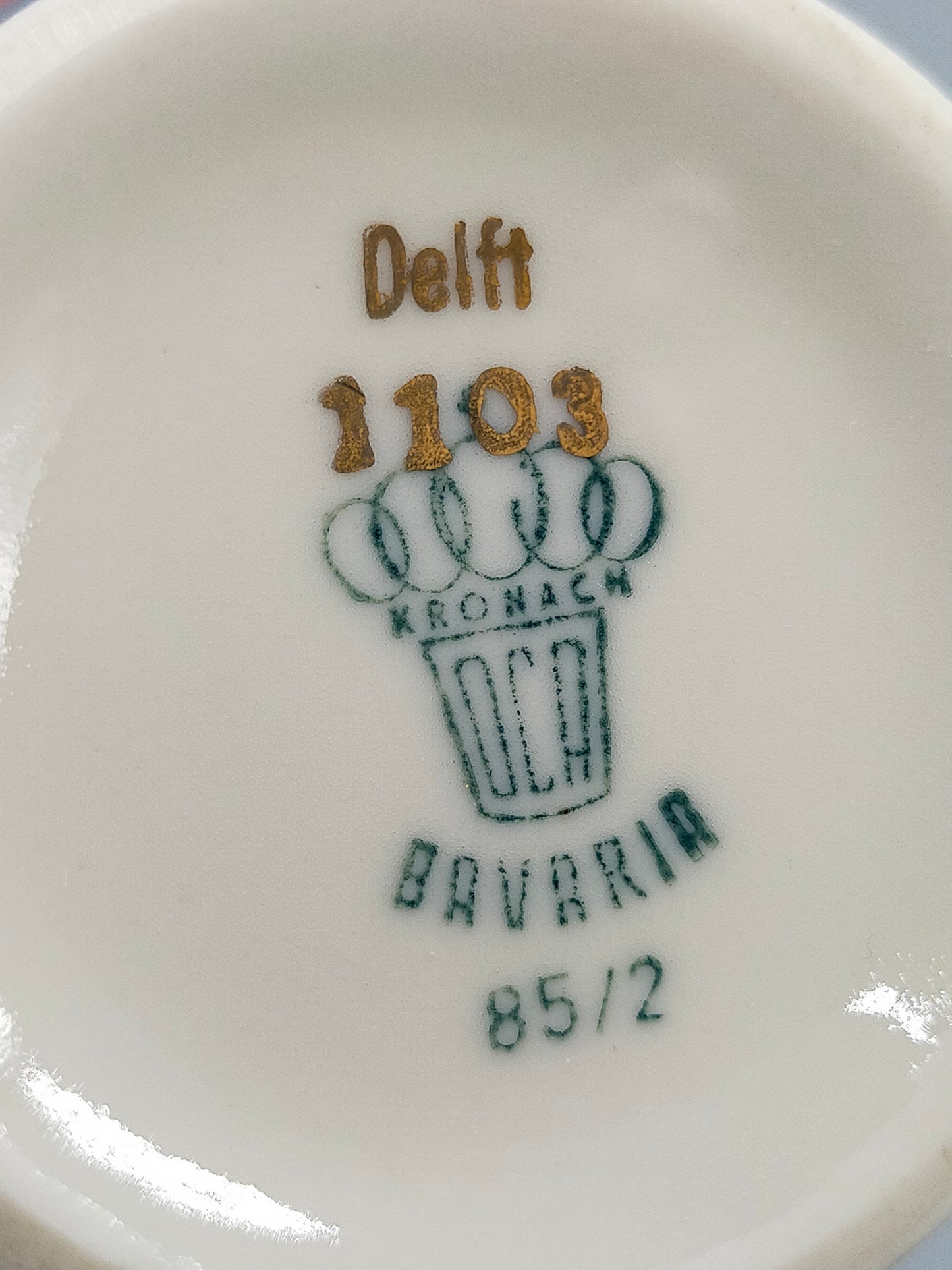 Elegantes Kronach Porzellan Vasen Set Delft Blau Weiß Dekor