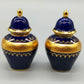 Royal KPM Porcellan Bavaria Deckelvasen Echt Cobalt mit Golddekor