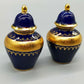 Royal KPM Porcellan Bavaria Deckelvasen Echt Cobalt mit Golddekor