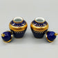 Royal KPM Porcellan Bavaria Deckelvasen Echt Cobalt mit Golddekor
