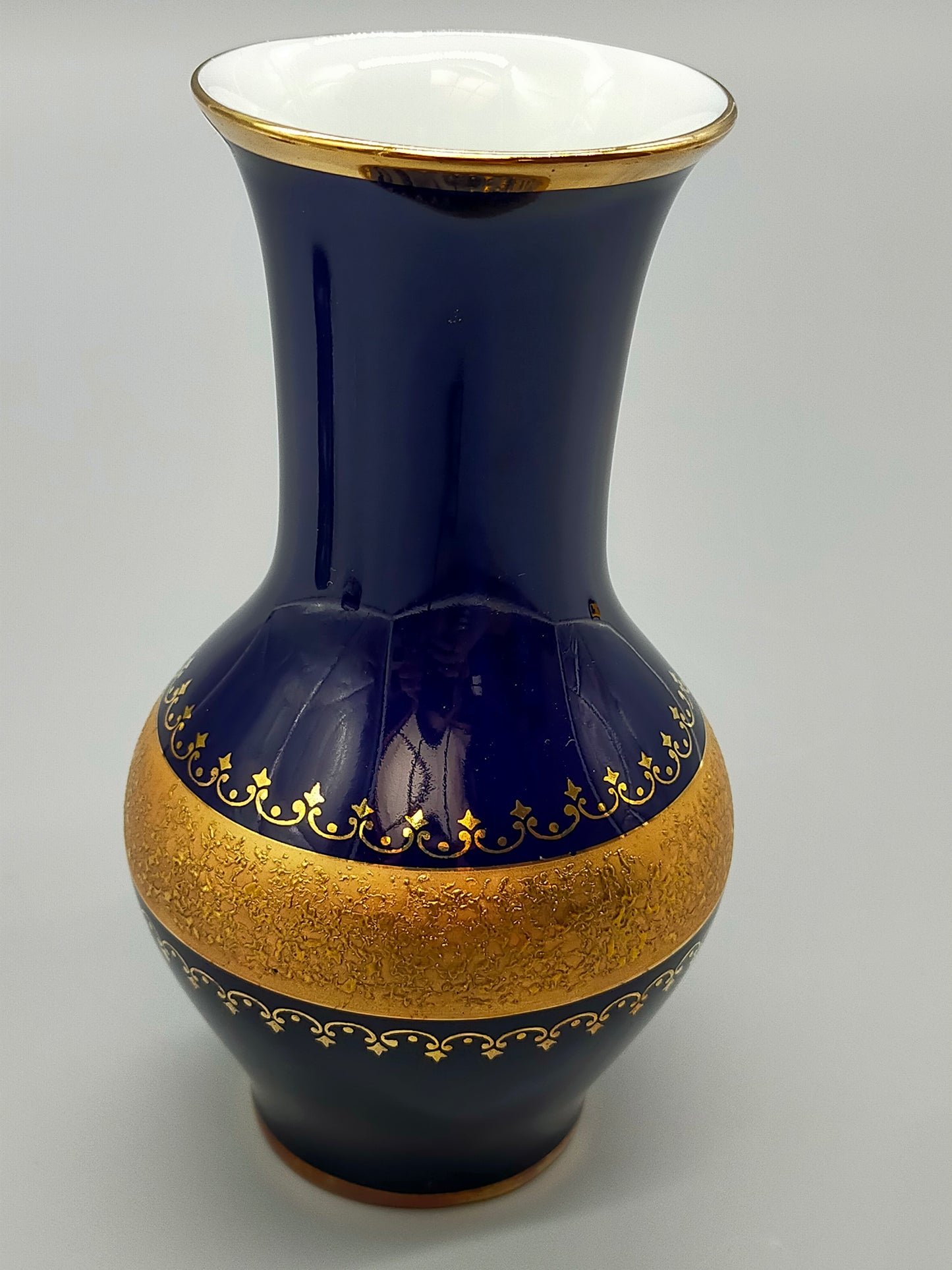 Edle Royal KPM Bavaria Echt Cobalt Vase – Elegantes Golddekor