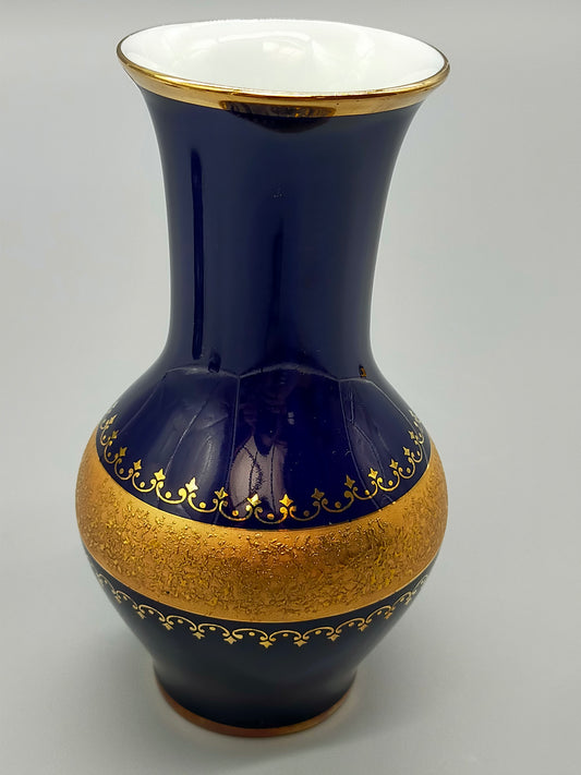 Edle Royal KPM Bavaria Echt Cobalt Vase – Elegantes Golddekor