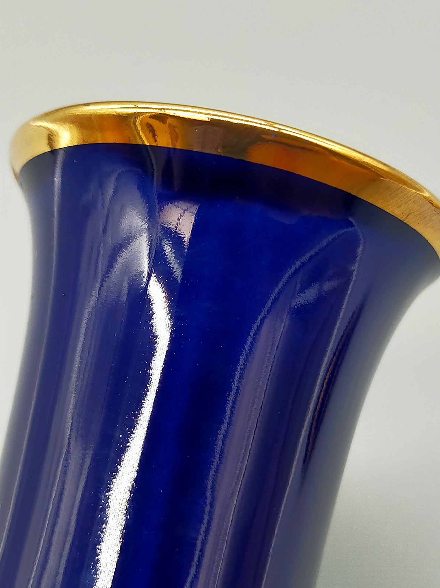 Edle Royal KPM Bavaria Echt Cobalt Vase – Elegantes Golddekor