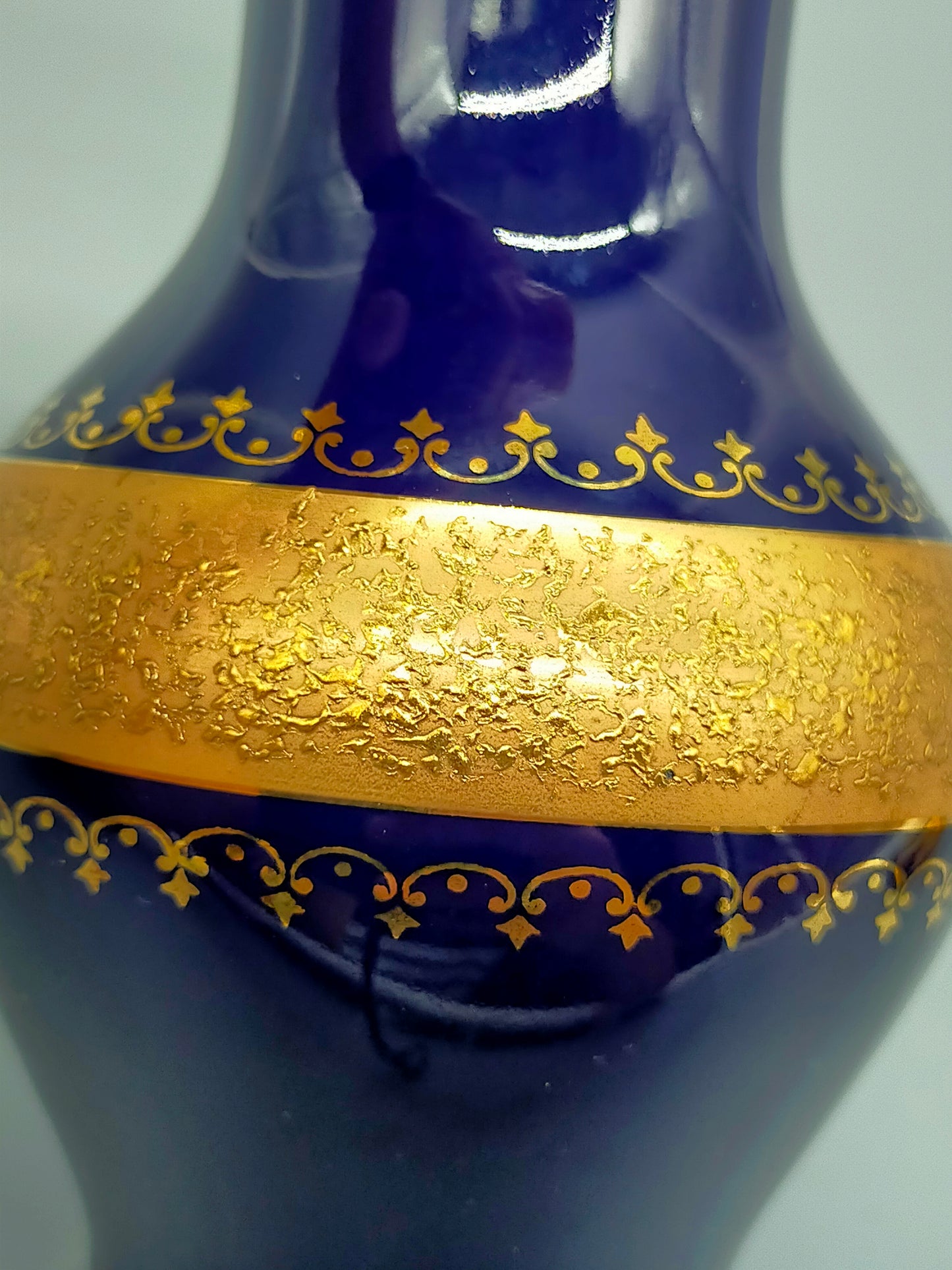 Edle Royal KPM Bavaria Echt Cobalt Vase – Elegantes Golddekor