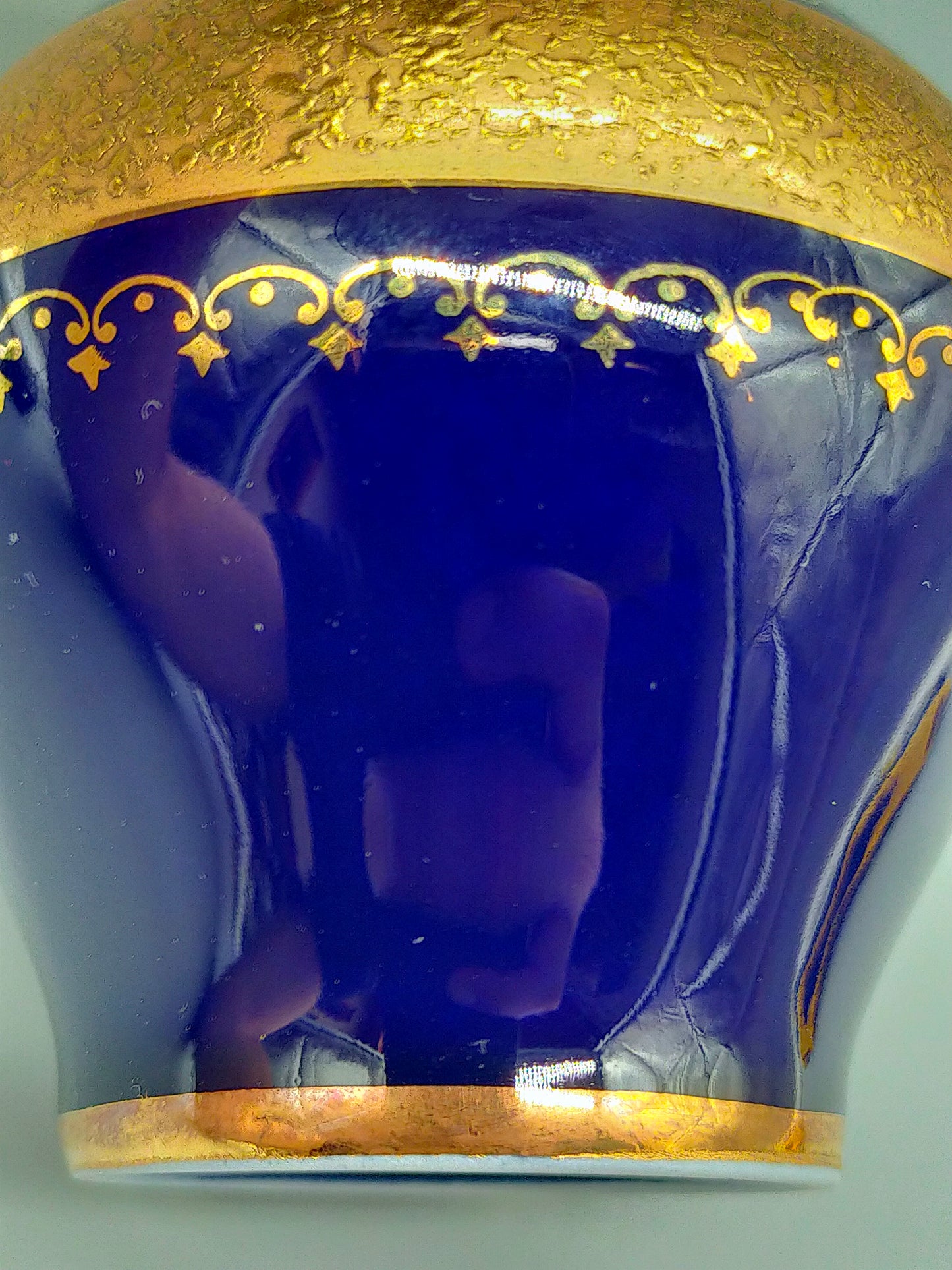 Edle Royal KPM Bavaria Echt Cobalt Vase – Elegantes Golddekor