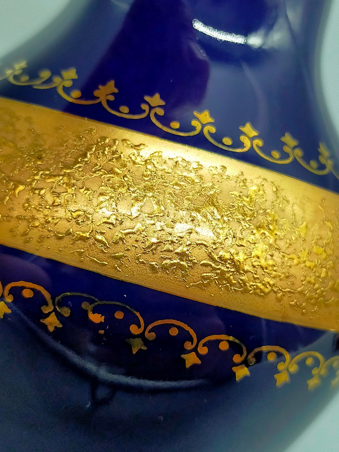 Edle Royal KPM Bavaria Echt Cobalt Vase – Elegantes Golddekor