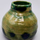 Rustikale Studio Keramik Vase Grünes Design mit Künstler-Signatur