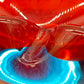Murano Sommerso Glas Aschenbecher – Vintage Design in Rot und Blau