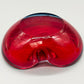 Murano Sommerso Glas Aschenbecher – Vintage Design in Rot und Blau