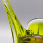 Murano Glas Vase Elegantes Sommerso Design in Grün und Braun