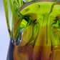 Murano Glas Vase Elegantes Sommerso Design in Grün und Braun