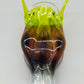 Murano Glas Vase Elegantes Sommerso Design in Grün und Braun