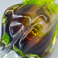 Murano Glas Vase Elegantes Sommerso Design in Grün und Braun