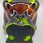 Murano Glas Vase Elegantes Sommerso Design in Grün und Braun