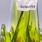 Murano Glas Vase Elegantes Sommerso Design in Grün und Braun