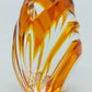 Böhmische Chribska Kunstglas Vase Design in Bernstein-Gelb