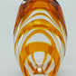 Böhmische Chribska Kunstglas Vase Design in Bernstein-Gelb
