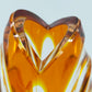 Böhmische Chribska Kunstglas Vase Design in Bernstein-Gelb