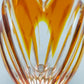 Böhmische Chribska Kunstglas Vase Design in Bernstein-Gelb