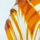 Böhmische Chribska Kunstglas Vase Design in Bernstein-Gelb