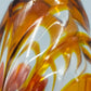 Böhmische Chribska Kunstglas Vase Design in Bernstein-Gelb