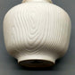 Vintage Tirschenreuth Porzellan Vase Weißes Relief mit Holzstruktur
