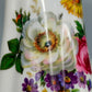 Eleganter Gerold Porzellan Krug Florales Dekor mit Goldrand