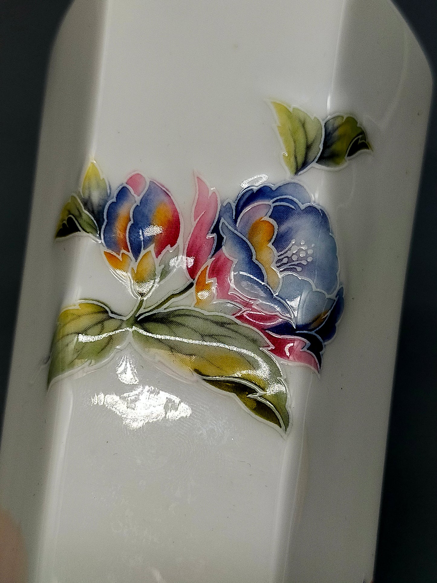 Aynsley Celeste Hexagonale Porzellan Vase Florales Vintage Design