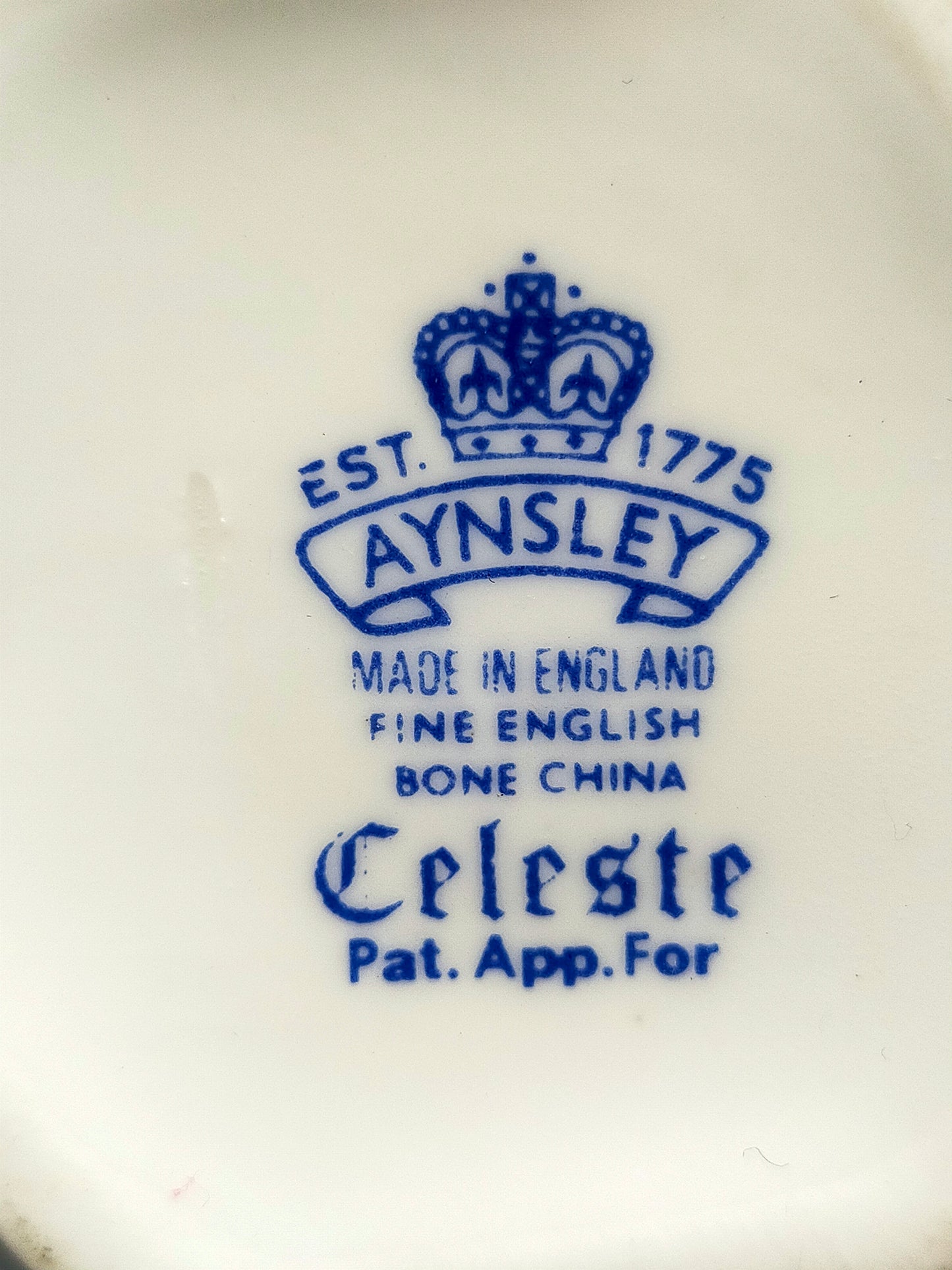 Aynsley Celeste Hexagonale Porzellan Vase Florales Vintage Design