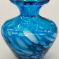 Blaue Murano Glas Vase Handgearbeitete mit Fleckenmuster