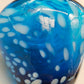 Blaue Murano Glas Vase Handgearbeitete mit Fleckenmuster