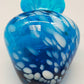Blaue Murano Glas Vase Handgearbeitete mit Fleckenmuster
