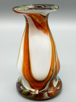 Kunstvolle Murano Glas Vase Farbiges Strudel Design