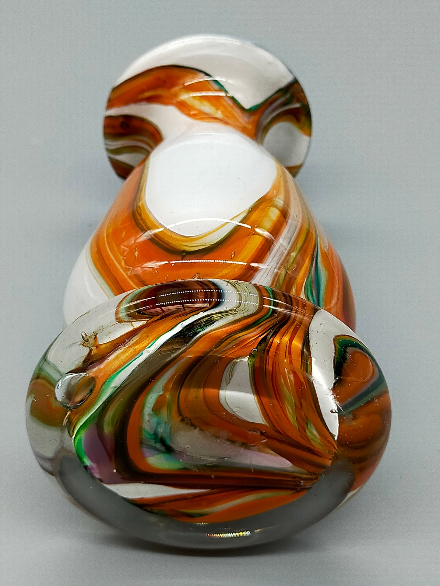 Kunstvolle Murano Glas Vase Farbiges Strudel Design
