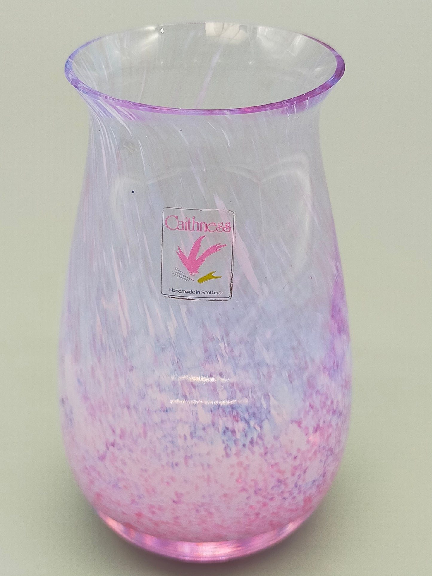 Caithness Glas Vase Handgefertigte Vintage Kunstglas Blumenvase
