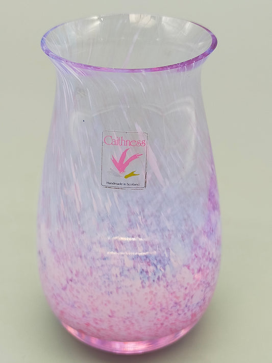 Caithness Glas Vase Handgefertigte Vintage Kunstglas Blumenvase