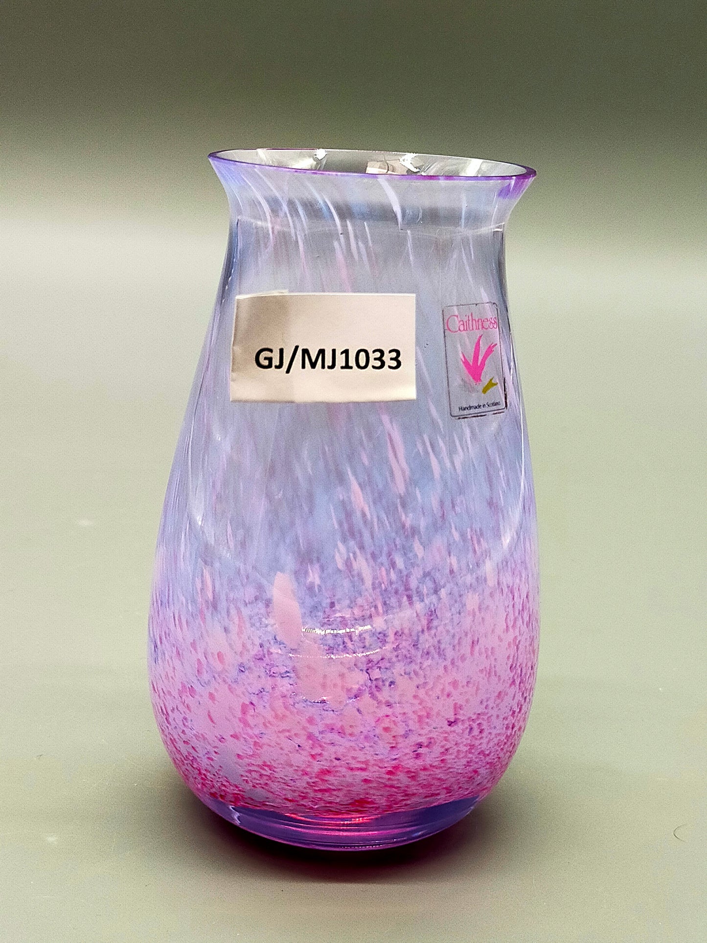 Caithness Glas Vase Handgefertigte Vintage Kunstglas Blumenvase