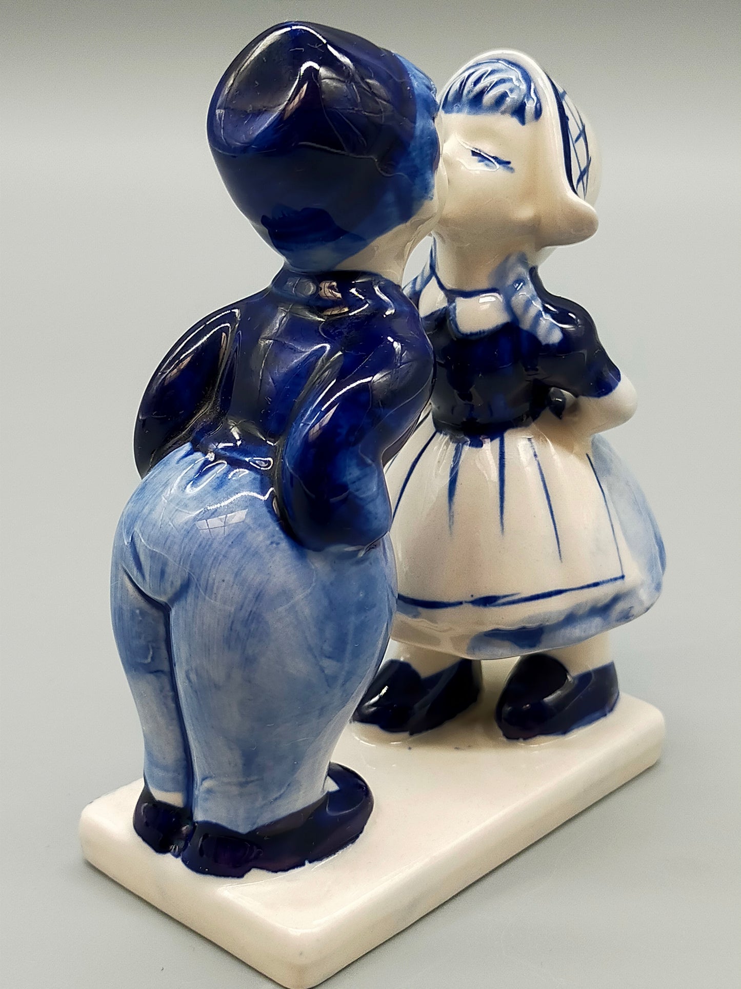 Delft Blauw Porzellanfigur Küssendes Paar Holland Stil