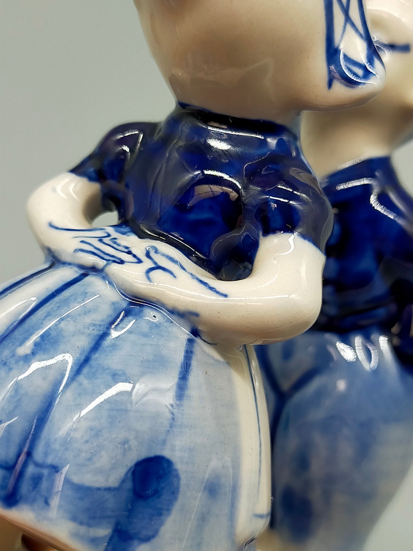 Delft Blauw Porzellanfigur Küssendes Paar Holland Stil