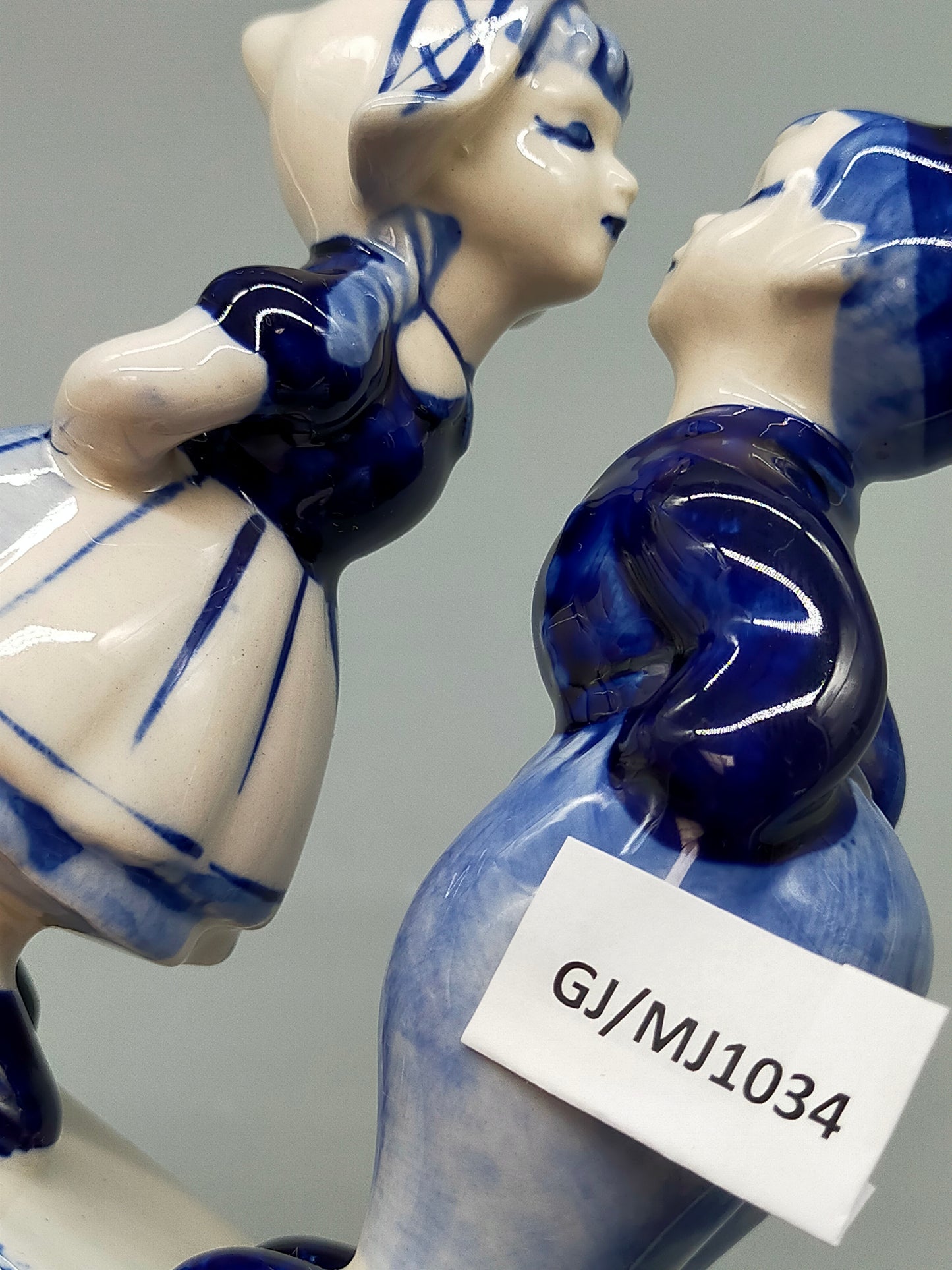 Delft Blauw Porzellanfigur Küssendes Paar Holland Stil