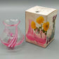 Caithness Rondo Glas Vase Pink-Weißer Wirbel aus Schottland