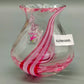 Caithness Rondo Glas Vase Pink-Weißer Wirbel aus Schottland