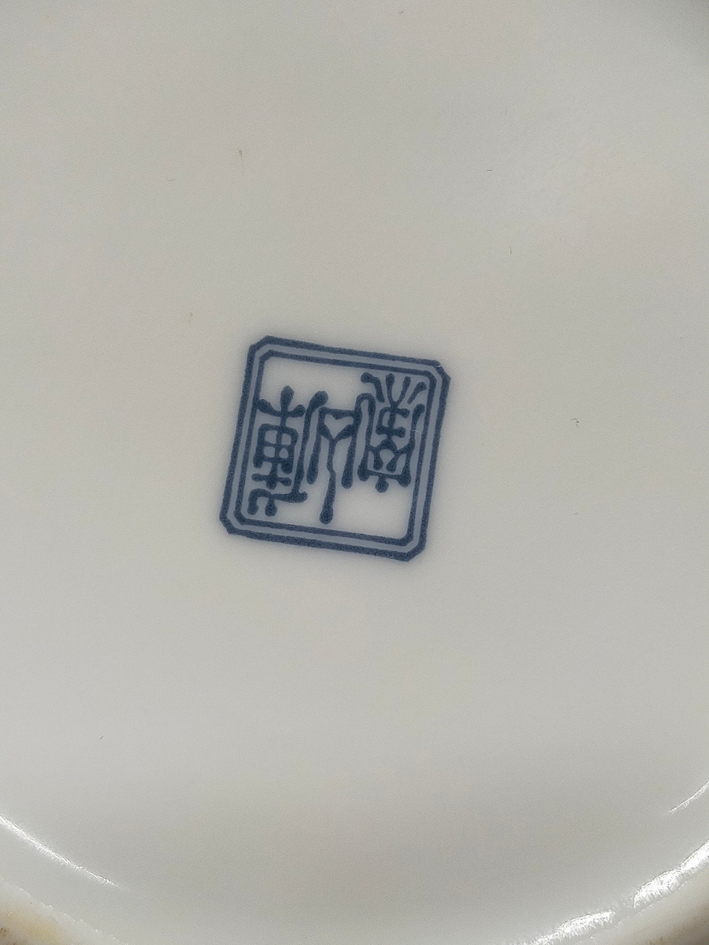 Japanische Porzellan Teekanne mit Bambusgriff Farbecht und Traditionell