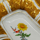 Seltene Meissen Prunkschale (1924) Goldrelief Blumendekor
