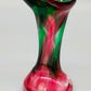 Farbenfrohe Vintage Murano Glasvase in Rot & Grün